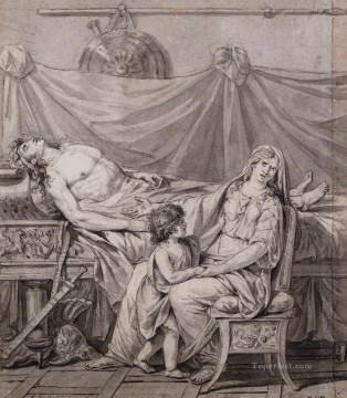  louis lienzo - El duelo de Andrómaca Neoclasicismo Jacques Louis David